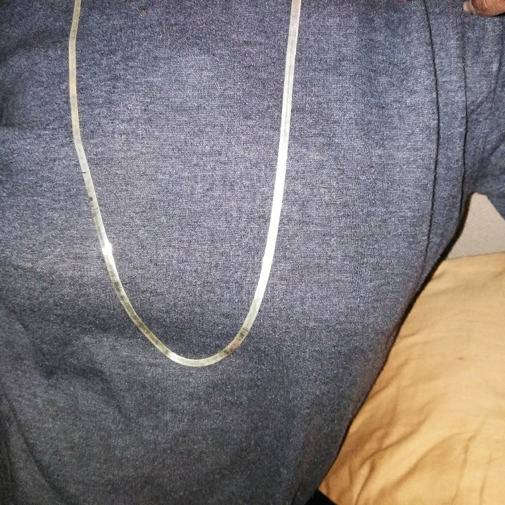 Sterling silver herringbone